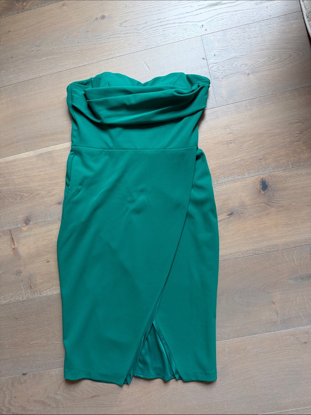 Aqua Strapless Green Dress - Picture 2 of 2